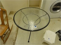 small glass side table
