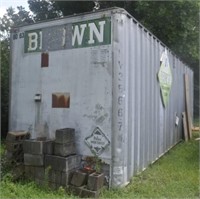 28' TRUCK BOX W/CONTENTS. HARDWARE,CHAINS