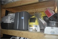CONTENTS OF SHELF, PVC FITTINGS,PET TOTES,