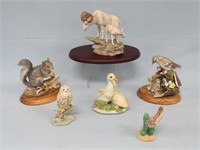 6 PCS. - HOMCO FIGURINES, ETC.: