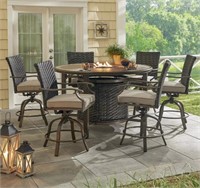 Portsmouth 7-Pc. Fire Pit Table and Swivel Chairs