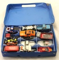 Matchbox case with 17 cars