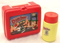 Roger Rabbit plastic lunchbox with thermos