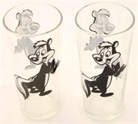 Pair of Pepe Le Pew Glasses 1973 by Pepsi