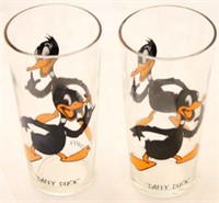 Pair of Daffy Duck Glasses 1973 by Pepsi