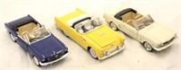 3 Metal Ford toy cars