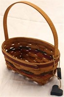 1992 Longaberger Easter basket w/ heart ornament