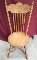 Vintage Jenny Lynn Style Press Back Maple Chair