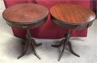 Pair of Vintage Mahogany Lamp Tables