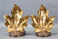 Pair of Case 'Maple Leaf' Bookends