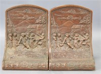 Pair of Bronze Finish Bookends