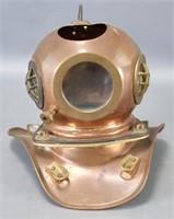 Copper and Brass Divers Helmet Model