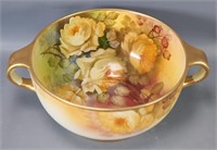 Twin Handled Hand-Painted Nippon Bowl