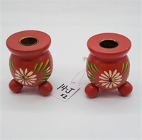 2 Pc. Hand Painted Candle Holder