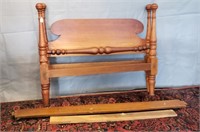 2 Pc. Antique wooden headboard and footboard
