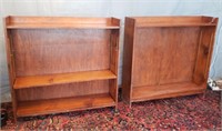 Pair wooden shelves