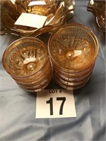 9 Carnival Glass Sherbert Bowls