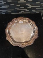 F.B. Rogers Silver Plated Round Serving Tray