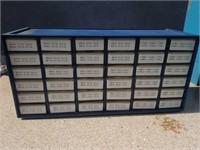 Blue Plastic Organizer With Assorted Resistors