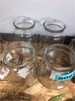 4 Piece Glass Jar Set