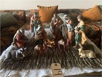 Decorative Nativity Ceramic Set 11 pcs