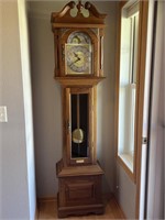 Handcrafted Grandfather Clock Measures 83” Tall.
