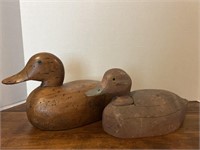 Two Wooden Duck Decoys