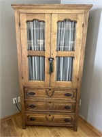 Wooden Hutch. Contents not included. Measures