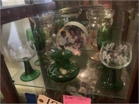 Shelf Full of 8 Decorative Figurines-Glasses