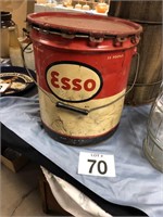 Old ESSO Metal Bucket
