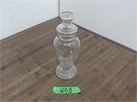 Glass jar with lid 8" tall