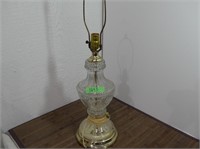 Vintage crystal lamp 25"