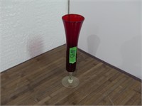 Glass vase10.5" tall