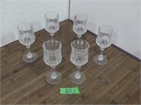 Crystal wine glasses 6 in total