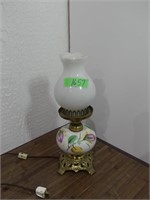 Vintage glass oil lamp 15"