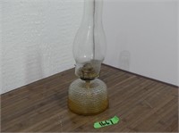 Glass oil lamp 13.5" tall