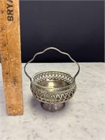 Small Metal and Glass Bowl