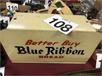 Metal Blue Ribbon Bread Display Shelf