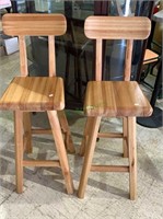 Pair of barstools with a modern design, rail - 29