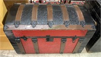 Antique dome top steamer trunk - has been