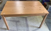 Beautiful natural pine work table with square