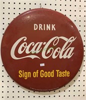 Coca-Cola button sign - drink Coca-Cola - sign of