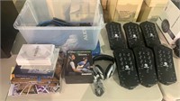 HP 10 stereo headphones in the box with six