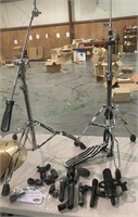 Two instrument drum stands with seven