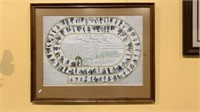 Framed print of the new game of human life, with