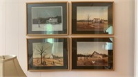 Set of 4 D.Morgan Framed Old South Prints