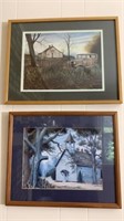 Pair of Framed Old South Prints