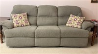 Nice Blue Cushioned Reclining Ends Couch