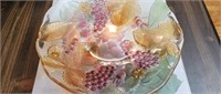 Crystal Cornucopia Fruit Round Platter