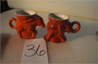 FRANKOMA  RED POLITICAL CUPS, 1976 X2